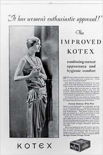 Lee Miller i Kotex-reklame fotograferet af Edward Steichen
